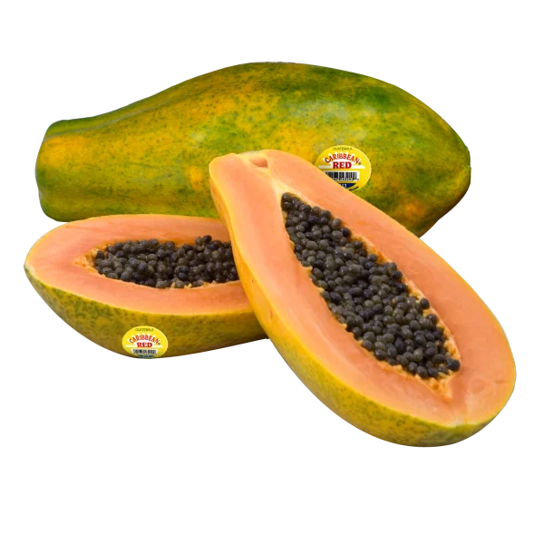Caribbean Red Papayas Transparent Background