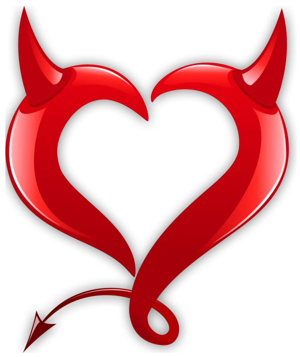 Devil Heart Symbol PNG Transparent Background