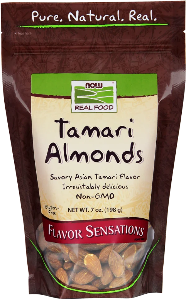 NOW Real Food Tamari Almonds Package PNG