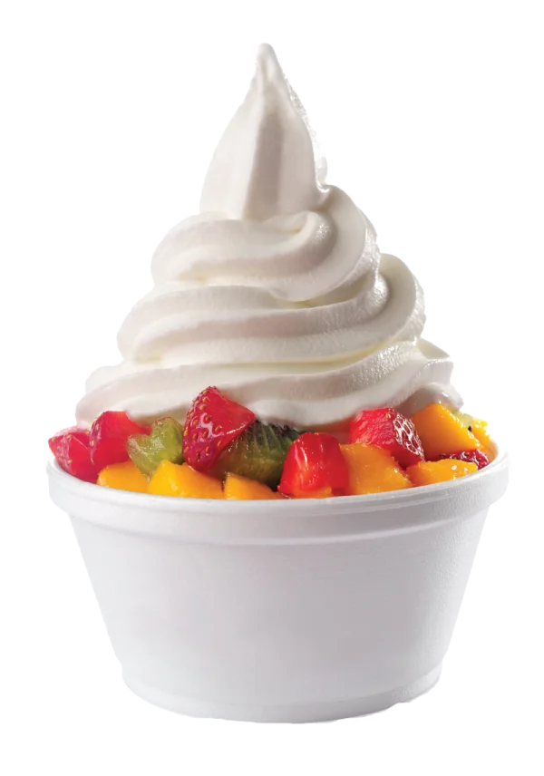 Frozen Yogurt with Fresh Fruit Cup PNG