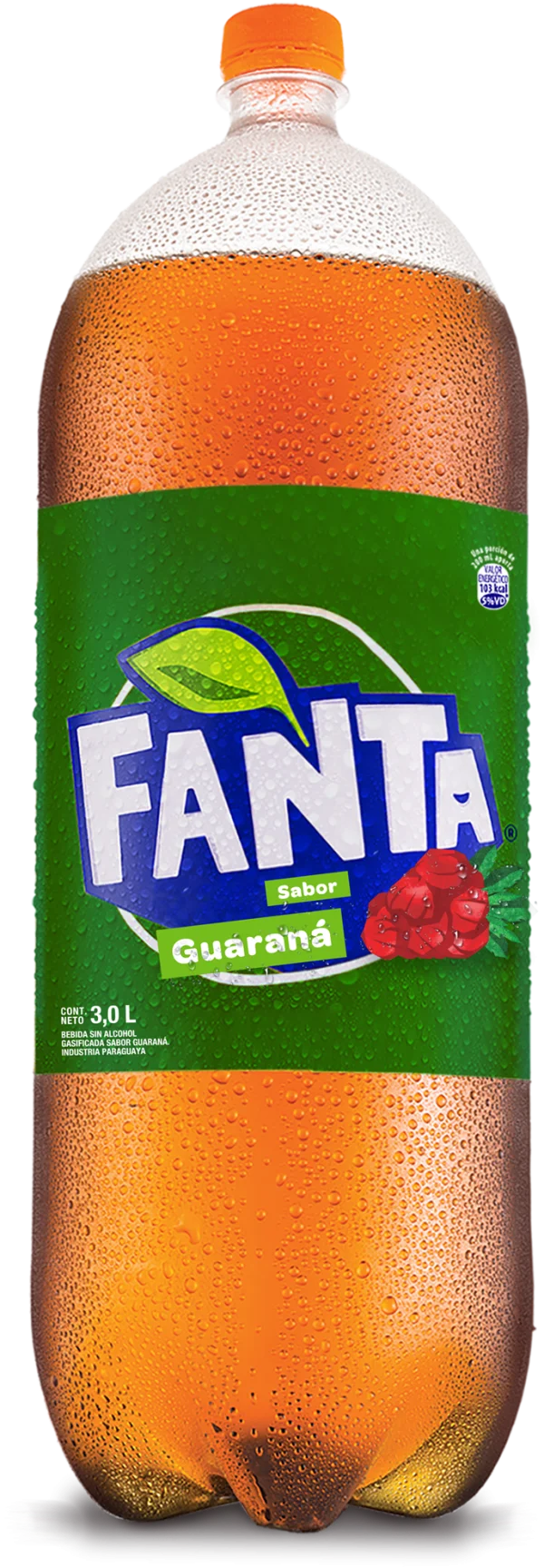 Fanta Guaraná Soda Bottle PNG Transparent Background