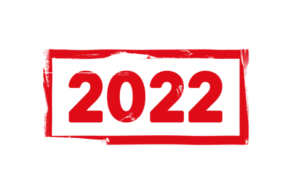 Red 2022 Grunge Stamp PNG Transparent Background