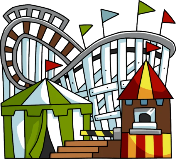 Cartoon Amusement Park PNG Transparent Background