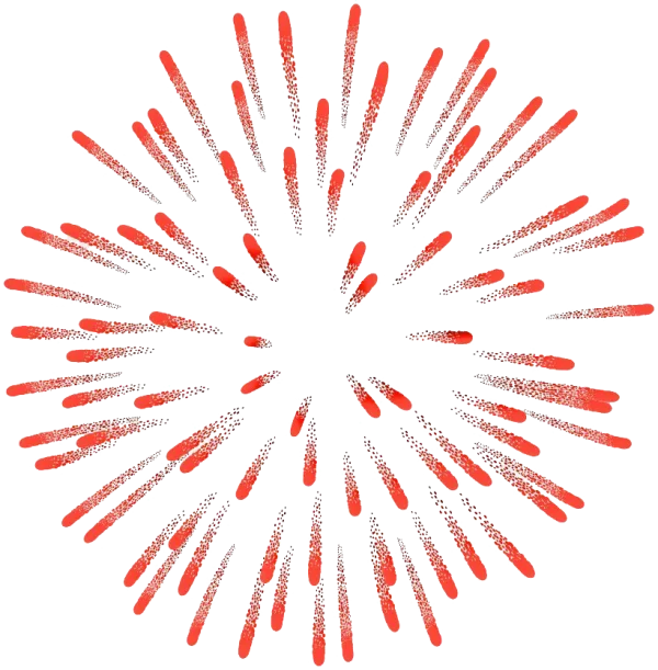 Red Firework Explosion PNG Transparent Background