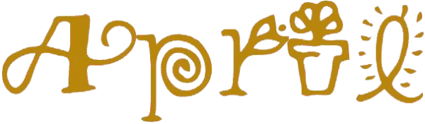 Stylized April Month Name PNG Transparent Background