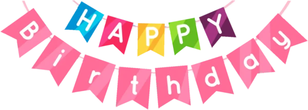 Happy Birthday Banner PNG Transparent Background