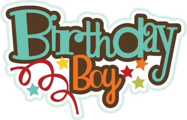 Birthday Boy Text Graphic PNG Transparent