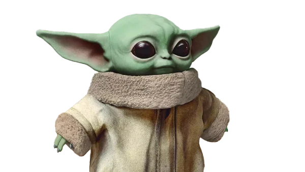 Baby Yoda Grogu Transparent Background PNG