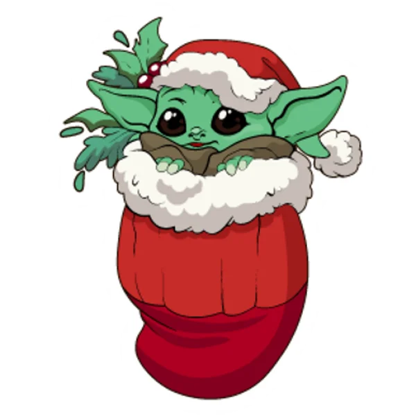 Baby Yoda Christmas Stocking Transparent PNG