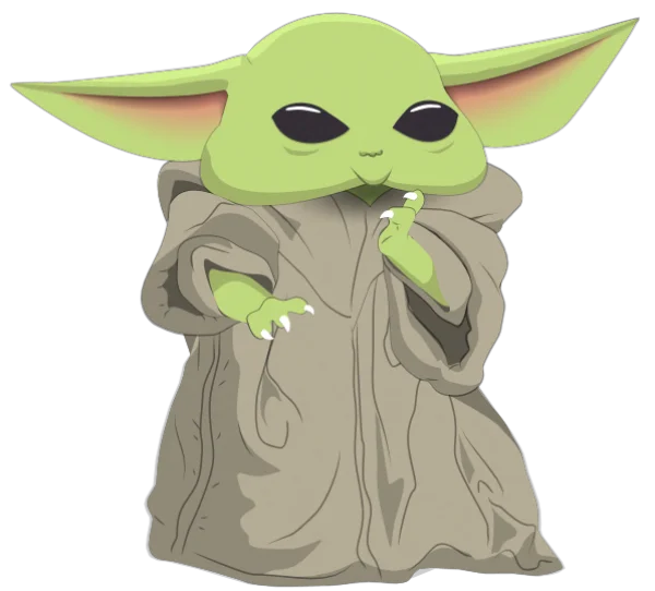 Baby Yoda Cartoon Grogu PNG Transparent