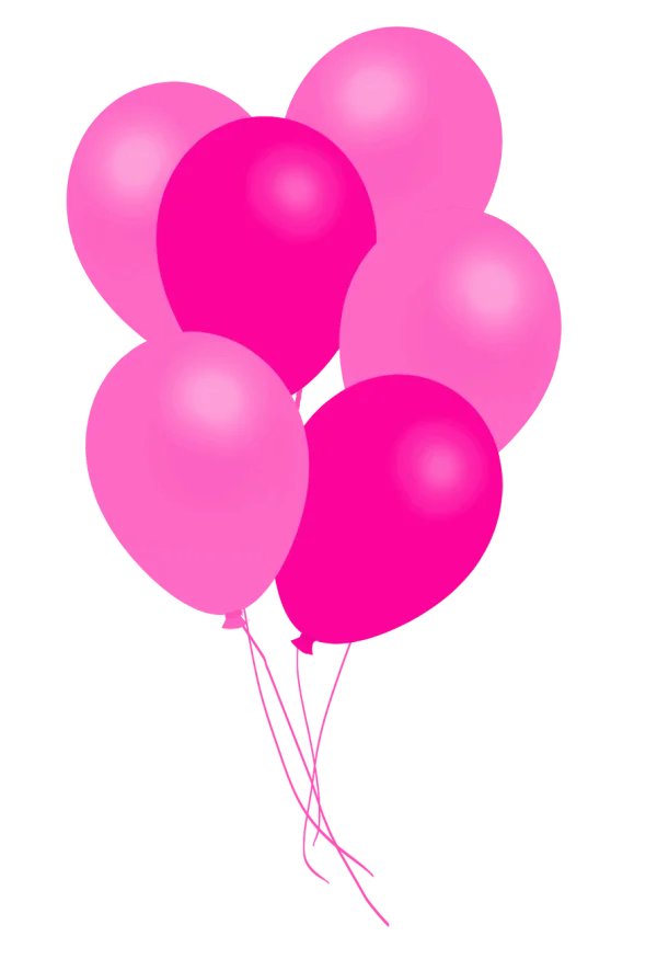 Pink Party Balloons Transparent PNG