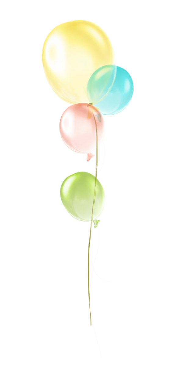 Colorful Party Balloons PNG Transparent Background