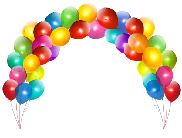 Colorful Balloon Arch PNG Transparent Background