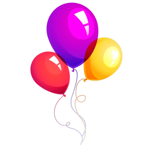 Colorful Balloons PNG Transparent Background