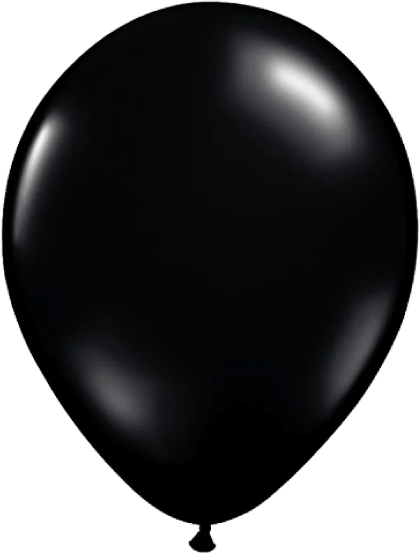 Glossy Black Balloon PNG Transparent Background