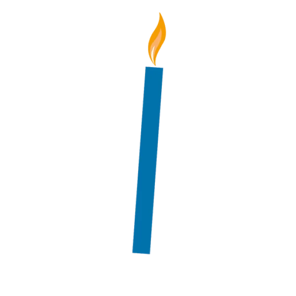 Blue Candle PNG Transparent Background