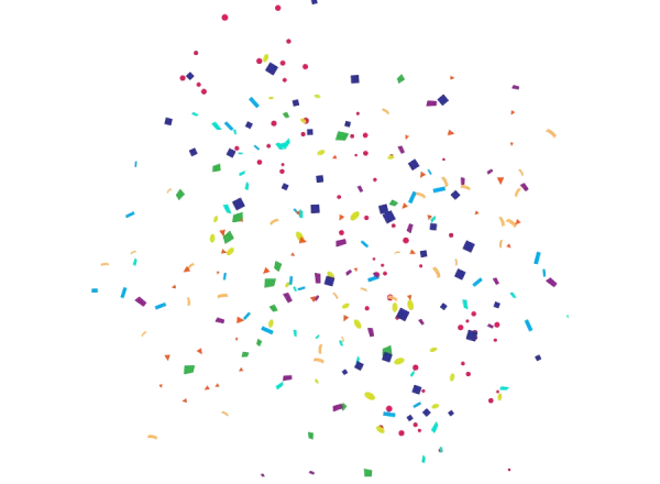 Colorful Confetti Explosion PNG Transparent Background