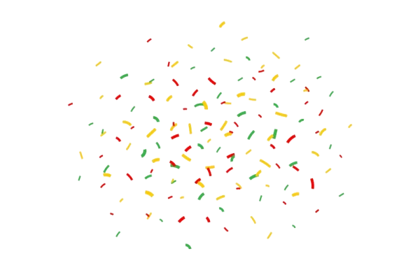 Red Green Yellow Confetti PNG Transparent Background