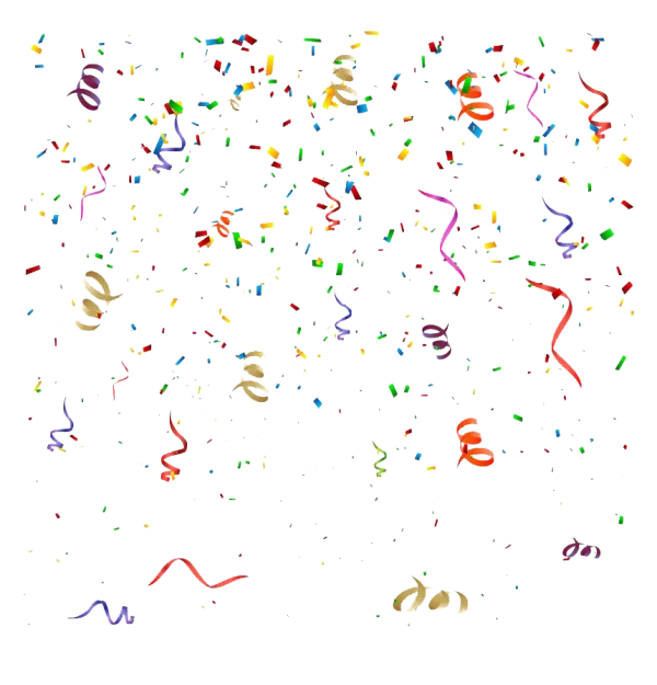 Colorful Falling Confetti PNG Transparent Background