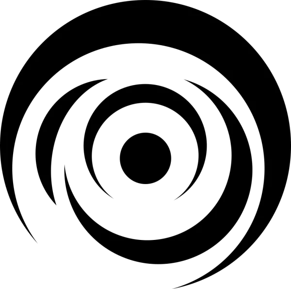 Black Abstract Spiral Icon PNG