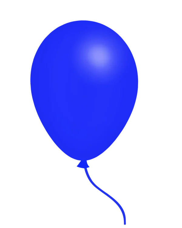 Blue Balloon PNG Transparent Background