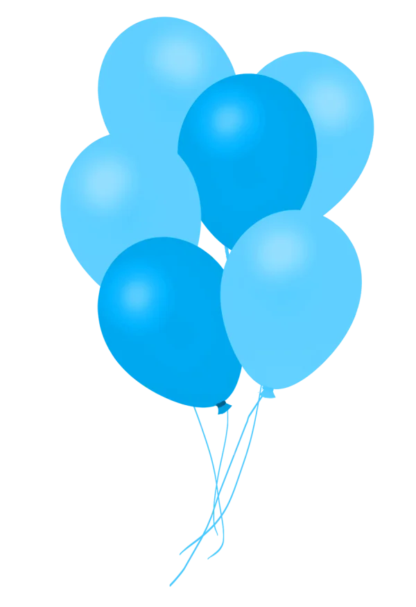 Blue Balloons PNG Transparent Background