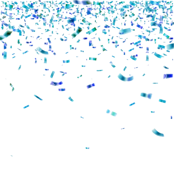 Blue Confetti Falling Transparent PNG
