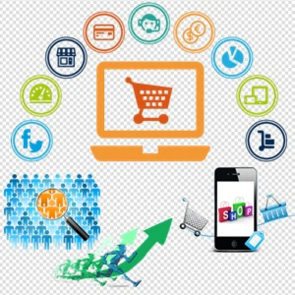Digital Marketing E-commerce Concept PNG