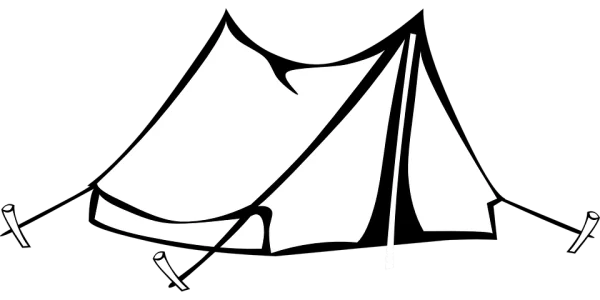 Camping Tent Silhouette PNG Transparent