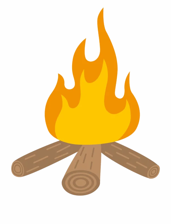 Stylized Campfire PNG Transparent Background