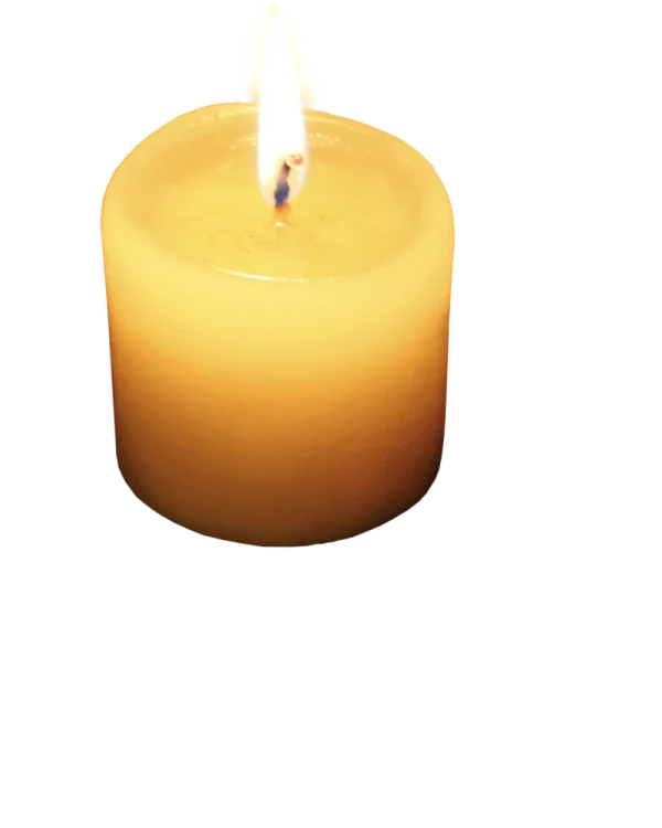 Lit Pillar Candle PNG Transparent Background