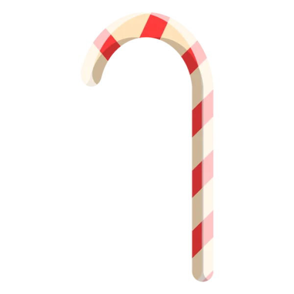Classic Candy Cane PNG Transparent