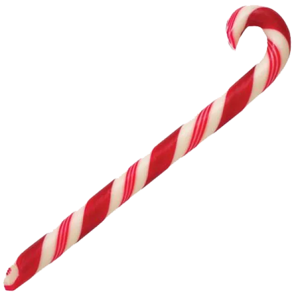 Red and White Candy Cane PNG Transparent Background