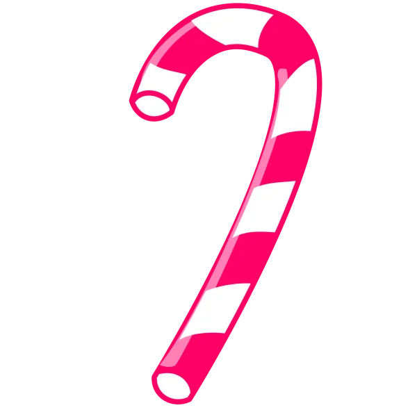 Pink and White Candy Cane PNG Transparent Background
