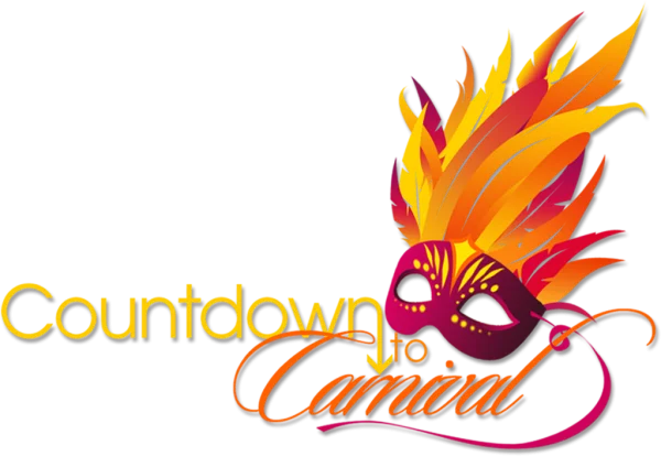 Countdown to Carnival Logo with Festive Mask PNG Transparent