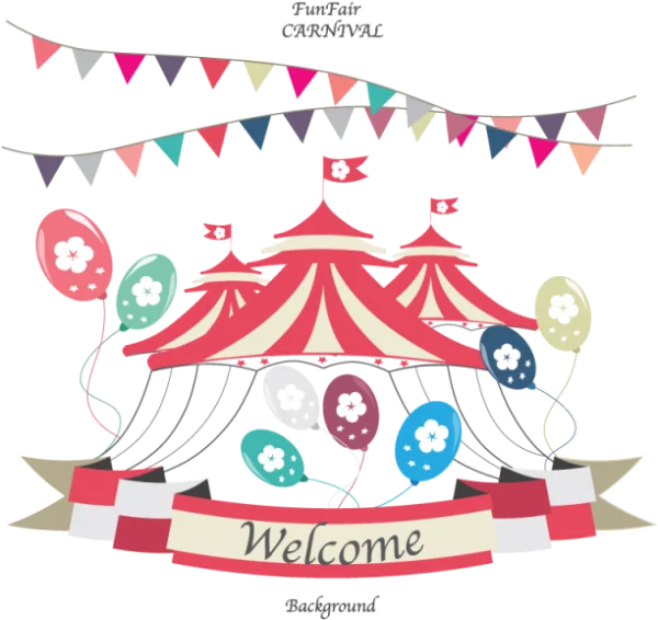 Funfair Carnival Welcome Scene PNG
