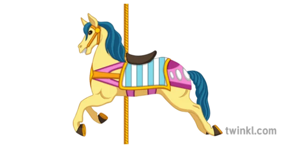 Cartoon Carousel Horse PNG Transparent
