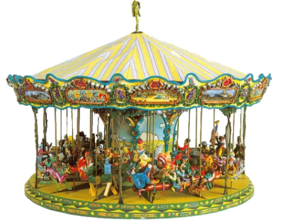 Vintage Carousel Ride PNG Transparent Background