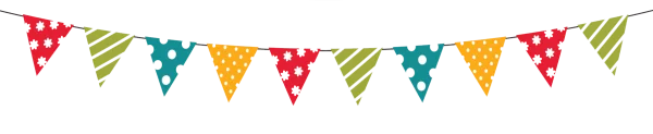 Colorful Party Bunting Garland PNG