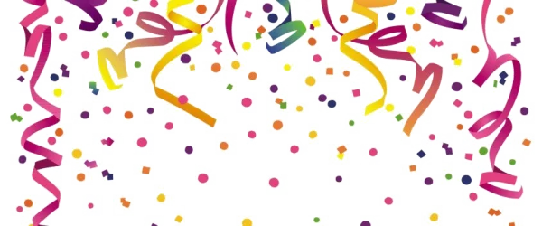 Colorful Confetti and Streamers PNG Transparent