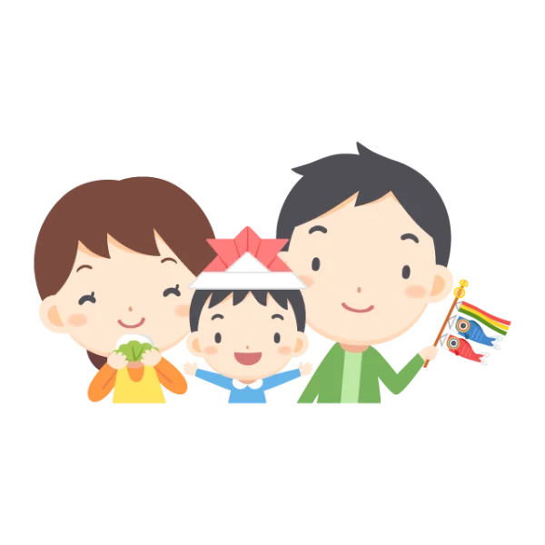 Japanese Family Children's Day Celebration PNG