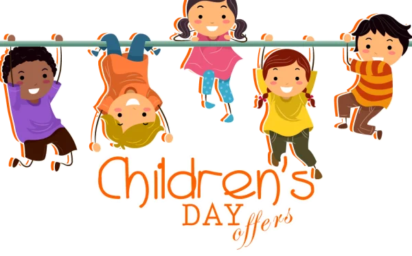 Children's Day Offers with Playing Kids PNG
