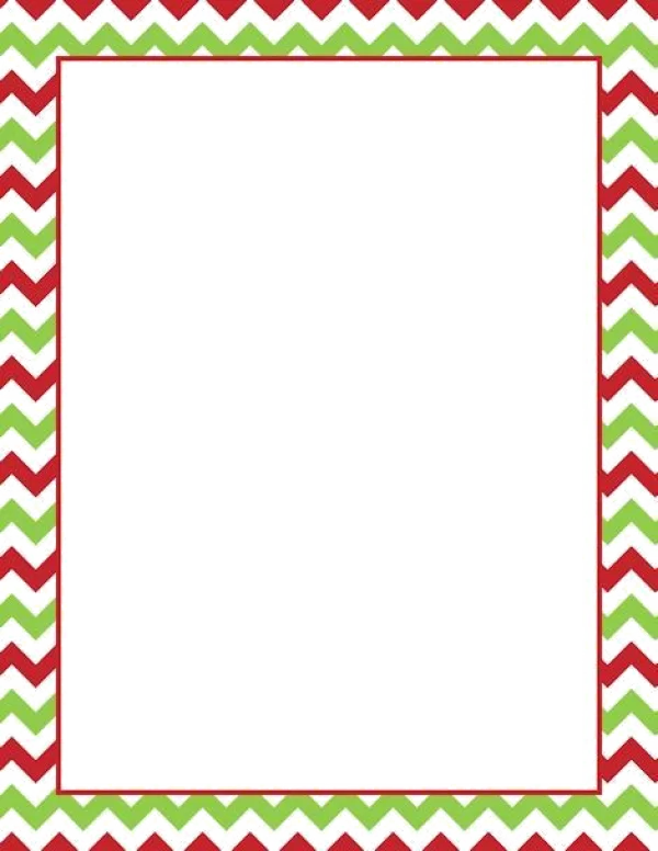 Christmas Chevron Border Frame PNG