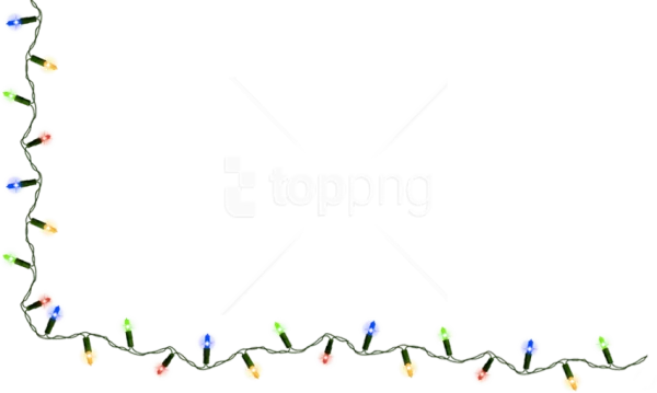 Christmas Lights Border PNG Transparent Background