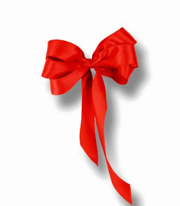 Red Ribbon Bow PNG Transparent Background
