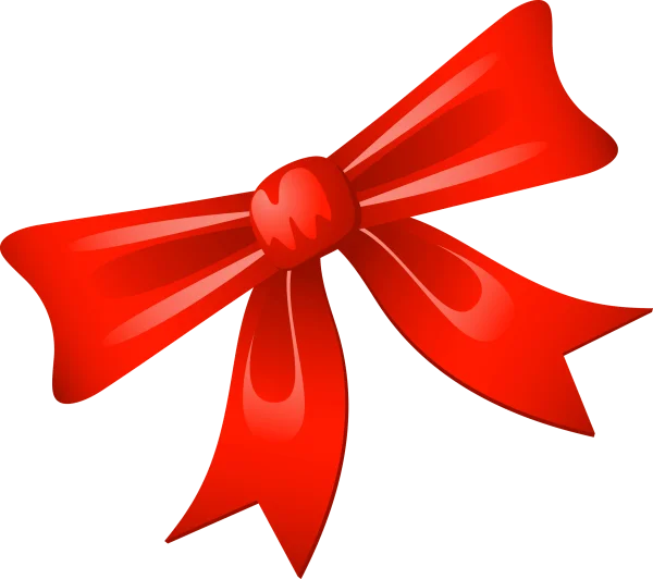 Red Ribbon Bow PNG Transparent Background
