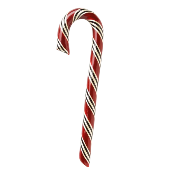 Red and Black Striped Candy Cane PNG