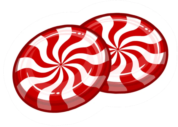 Two Peppermint Candies Transparent PNG
