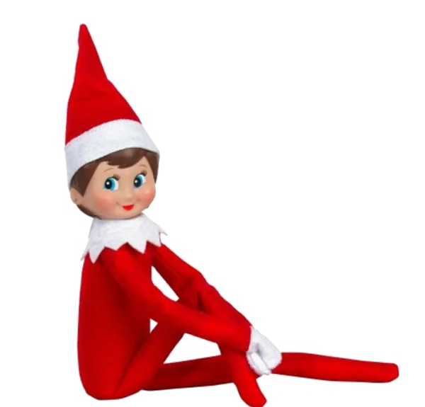 Elf on the Shelf Sitting PNG Transparent Background