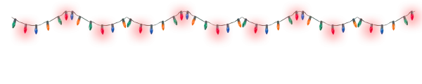 Colorful Christmas Lights String PNG